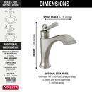Single Handle Monoblock Bathroom Sink Faucet in Brilliance&reg; Stainless 