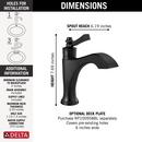 Single Handle Monoblock Bathroom Sink Faucet in Matte Black 