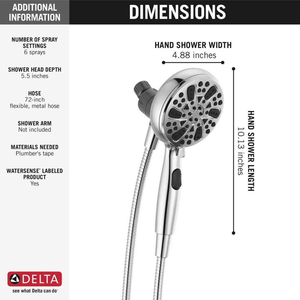 Delta Faucet Chrome Multi Function Hand Shower 