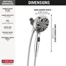 Delta Faucet Chrome Multi Function Hand Shower 