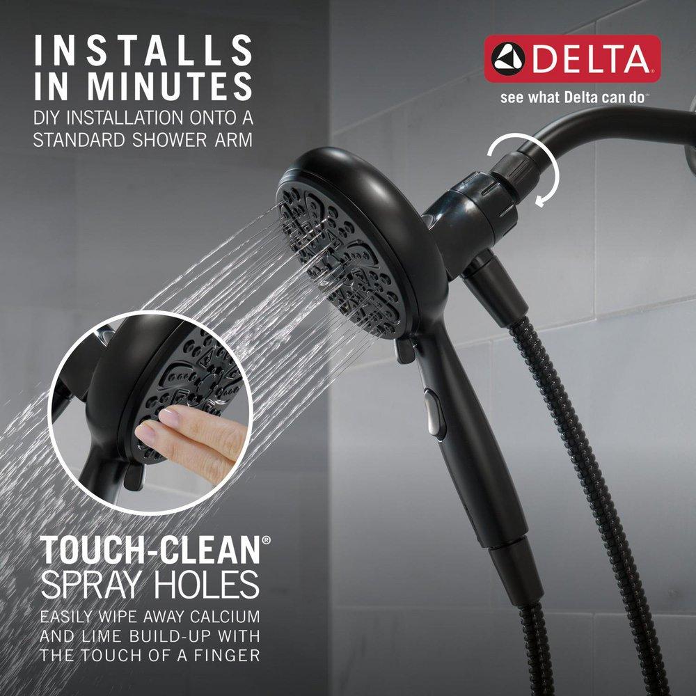 Delta Faucet Matte Black Multi Function Hand Shower 