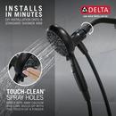 Delta Faucet Matte Black Multi Function Hand Shower 