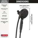 Delta Faucet Matte Black Multi Function Hand Shower 