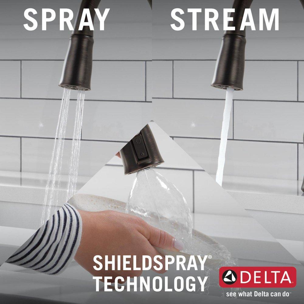 Delta Faucet Venetian Bronze Single Handle Pull Down Kitchen Faucet 