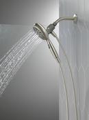 Delta Faucet Satin Nickel Multi Function Full Body, Full Spray w/ Massage, Massaging spray, Pause, Shampoo Rinsing spray and Shampoo Rinsing spray with Massage Showerhead 