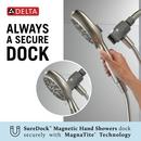 Delta Faucet Satin Nickel Multi Function Full Body, Full Spray w/ Massage, Massaging spray, Pause, Shampoo Rinsing spray and Shampoo Rinsing spray with Massage Showerhead 