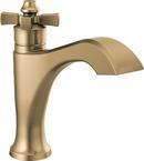 Single Handle Monoblock Bathroom Sink Faucet in Champagne Bronze 