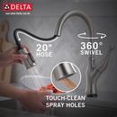 Delta Faucet SpotShield Stainless Single Handle Pull Down Kitchen Faucet 