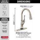 Delta Faucet SpotShield Stainless Single Handle Pull Down Kitchen Faucet 