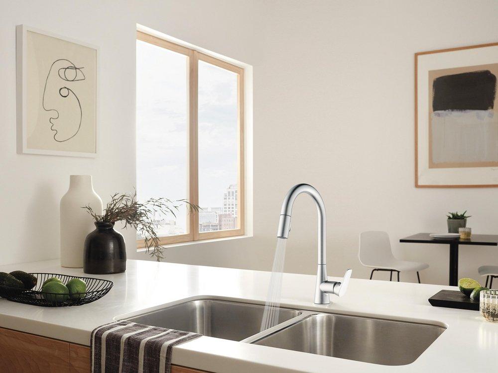 Delta Faucet Stainless Single Handle Pull Down Kitchen Faucet 