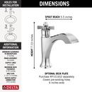 Single Handle Monoblock Bathroom Sink Faucet in Chrome 