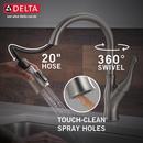 Delta Faucet SpotShield&reg; Stainless Single Handle Pull Down Kitchen Faucet 