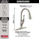 Delta Faucet SpotShield&reg; Stainless Single Handle Pull Down Kitchen Faucet 