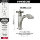 Single Handle Monoblock Bathroom Sink Faucet in Stainless 