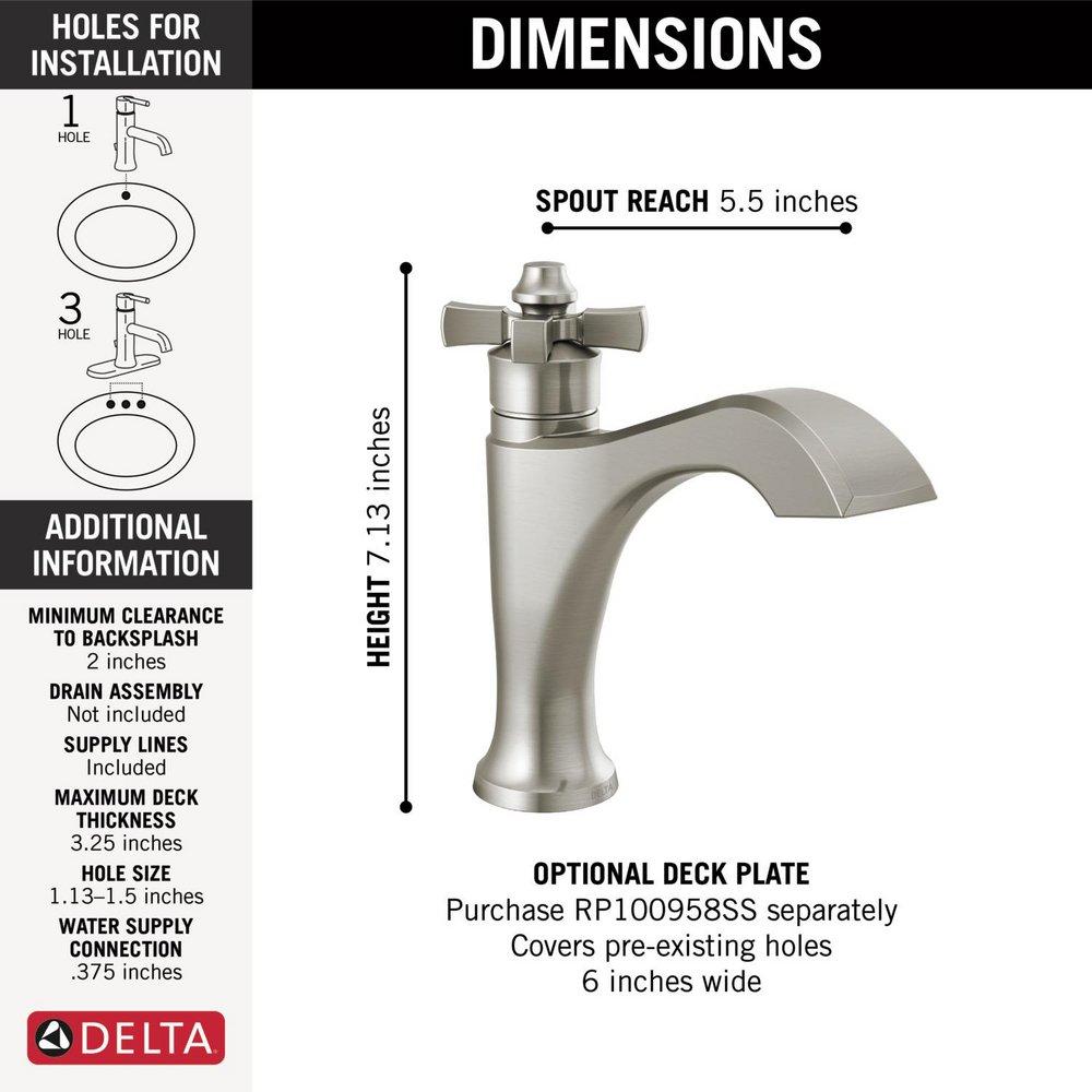 DELTA DORVAL SINGLE HANDLE BATHROOM FAUCET 