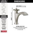 DELTA DORVAL SINGLE HANDLE BATHROOM FAUCET 
