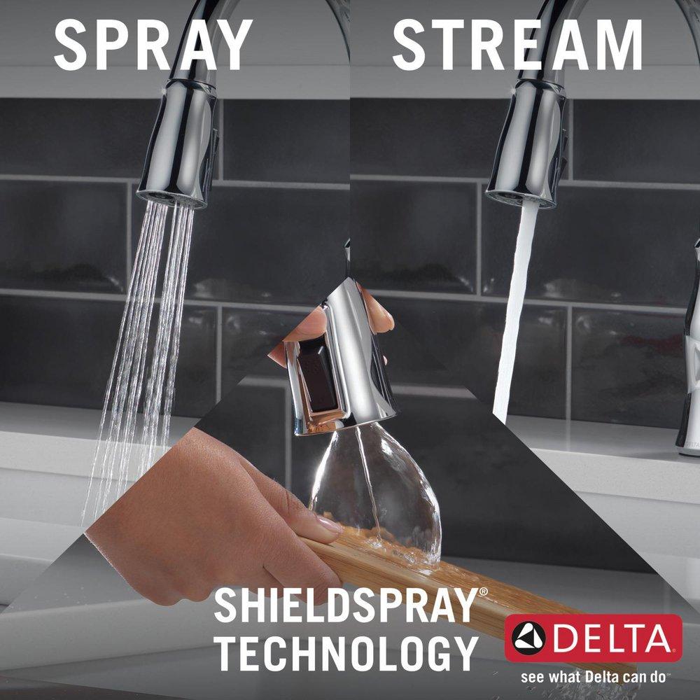 Delta Faucet Chrome Single Handle Pull Down Kitchen Faucet 