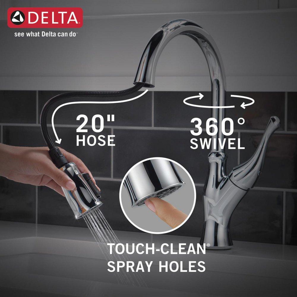 Delta Faucet Chrome Single Handle Pull Down Kitchen Faucet 