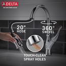 Delta Faucet Chrome Single Handle Pull Down Kitchen Faucet 