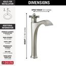 DELTA DORVAL SINGLE HANDLE VESSEL BATHROOM FAUCET 