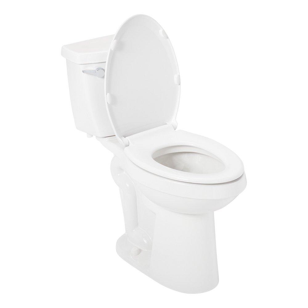 Signature Hardware White 1.28 gpf Elongated Floor Mount Two Piece Toilet 