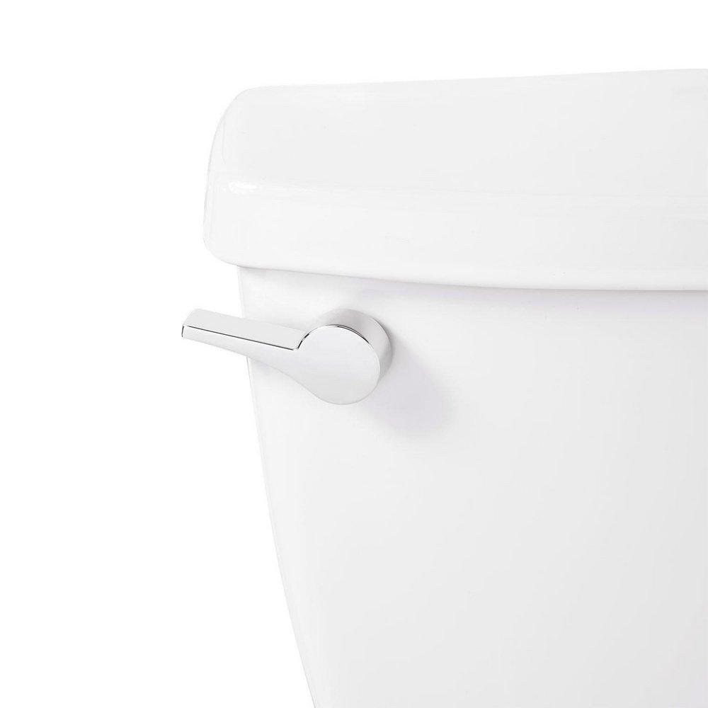 Signature Hardware White 1.28 gpf Elongated Floor Mount Two Piece Toilet 