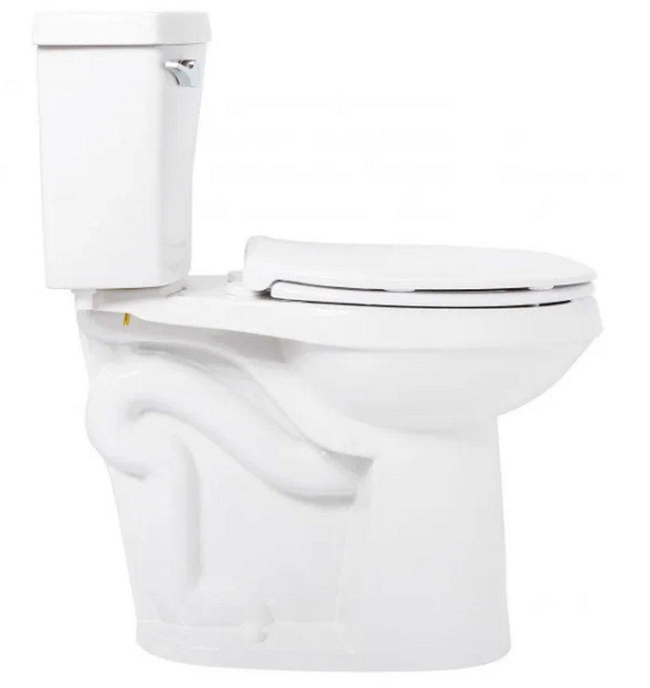 Signature Hardware White 1.28 gpf Elongated Floor Mount Two Piece Toilet 