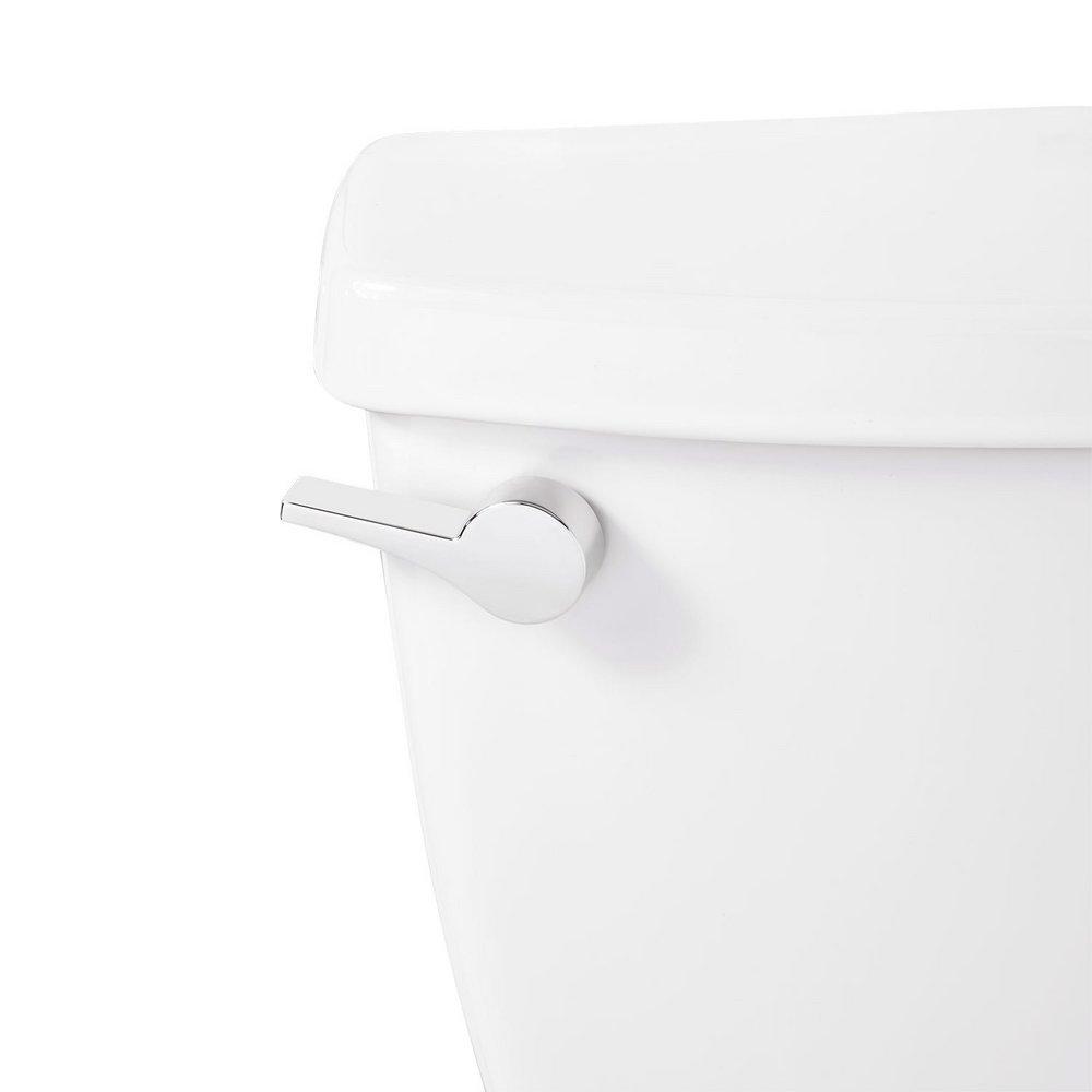Signature Hardware White 1.28 gpf Elongated Floor Mount Two Piece Toilet 