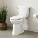 Signature Hardware White 1.28 gpf Elongated Floor Mount Two Piece Toilet in White 