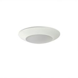 6 x 1-3/25 in. 10.5W 1-Light LED Traditional Flush Mount Ceiling Fixture in White