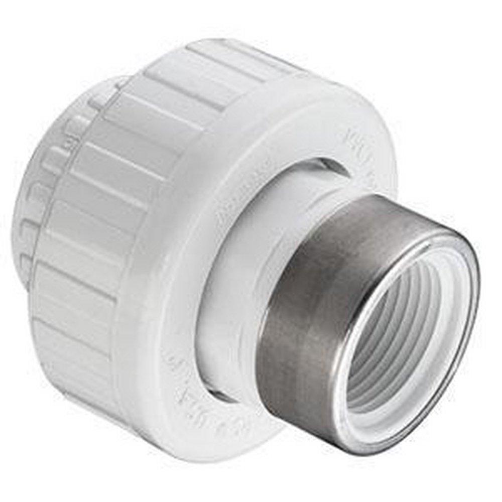 Spears&reg; Manufacturing Company White 2-15/16 in. Socket Weld x SR FIPT Schedule 40 Buna-N and PVC Union in White 