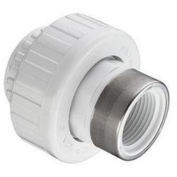1 x 2-15/16 in. Socket Weld x SR FIPT Schedule 40 Buna-N and PVC Union in White