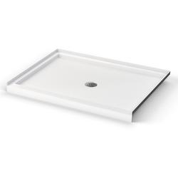 48 in. x 42 in. Shower Base with Center Drain in White