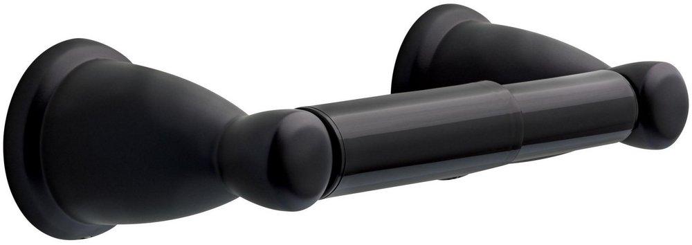 Liberty Hardware Matte Black Wall Mount Toilet Tissue Holder 