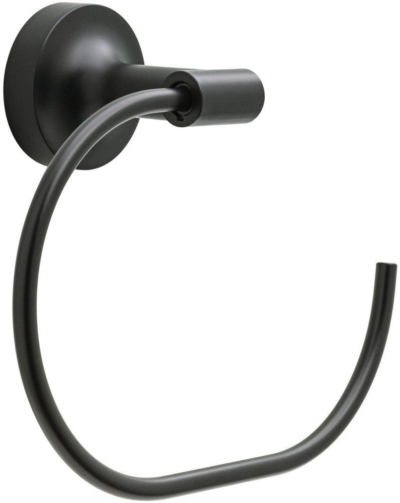 Liberty Hardware Matte Black Round Open Towel Ring 