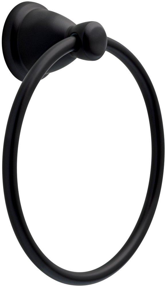 Liberty Hardware Matte Black Towel Ring 
