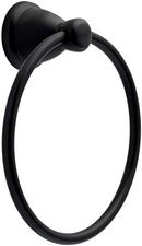 Liberty Hardware Matte Black Towel Ring 