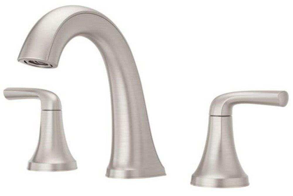 Pfister Spot Defense Brushed Nickel Two Handle Widespread Bathroom Sink Faucet 
