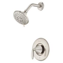 Single Handle Multi Function Lever Bathtub & Shower Faucet in Brushed Nickel (Trim Only)