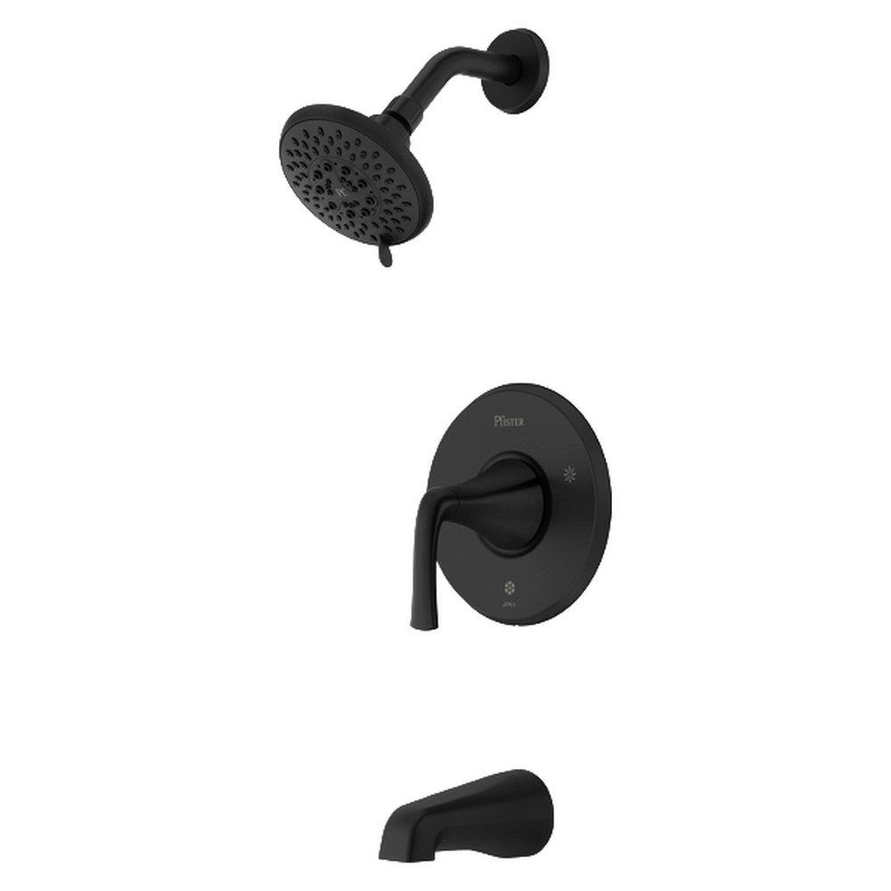 Pfister Matte Black Single Handle Multi Function Bathtub & Shower Faucet  (Trim Only) 