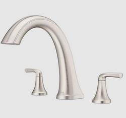 Two Handle Roman Tub Faucet in Spot Defense Brushed Nickel (Trim Only)