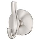 1-Hook Robe Hook in Spot Defense Brushed Nickel