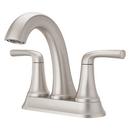 Two Handle Centerset Bathroom Sink Faucet in Spot Defense Brushed Nickel 