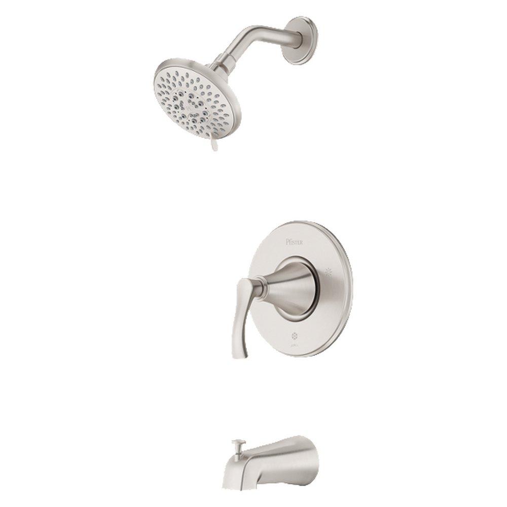 Pfister Spot Defense Brushed Nickel Single Handle Multi Function Bathtub & Shower Faucet (Trim Only) 
