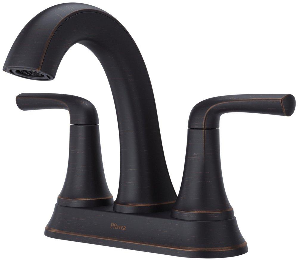 Two Handle Centerset Bathroom Sink Faucet in Tuscan Bronze 