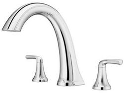 Two Handle Roman Tub Faucet in Polished Chrome (Trim Only)