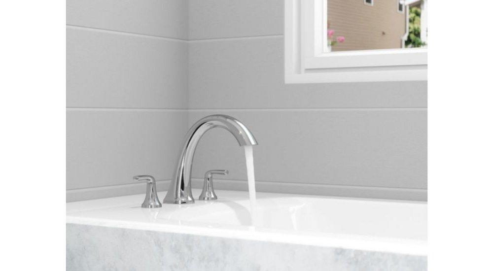 LF MCALLEN 2-HANDLE ROMAN TUB TRIM IN POLISHED CHROME CP 