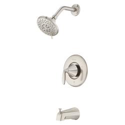 Single Handle Multi Function Bathtub & Shower Faucet in Brushed Nickel (Trim Only)