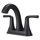 Two Handle Centerset Bathroom Sink Faucet in Matte Black 