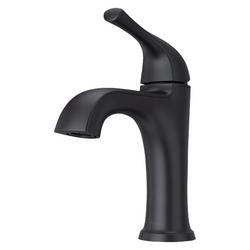 Single Handle Monoblock Bathroom Sink Faucet in Matte Black